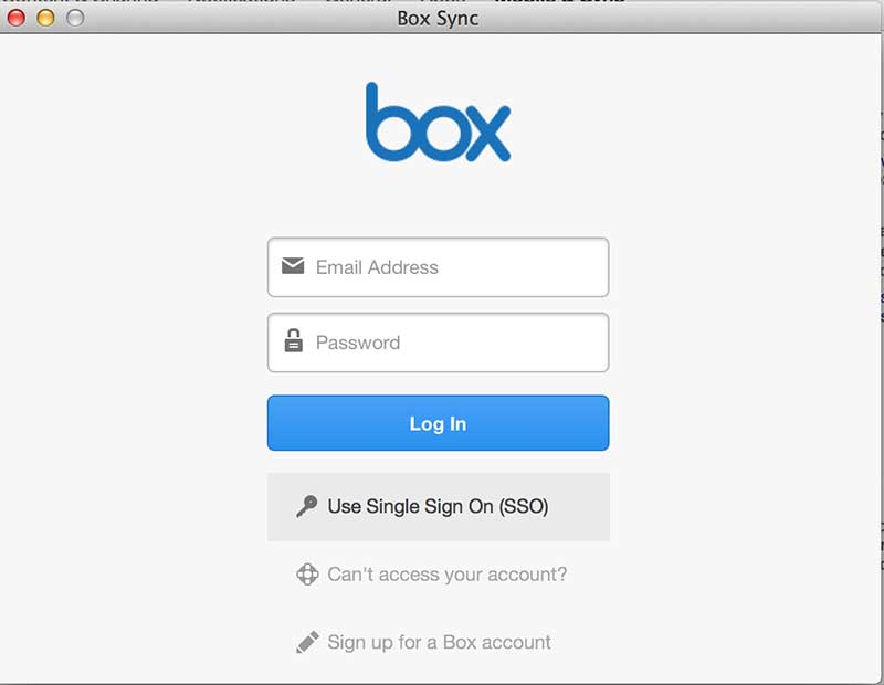 Screenshot of M-Box single sign-on configuration